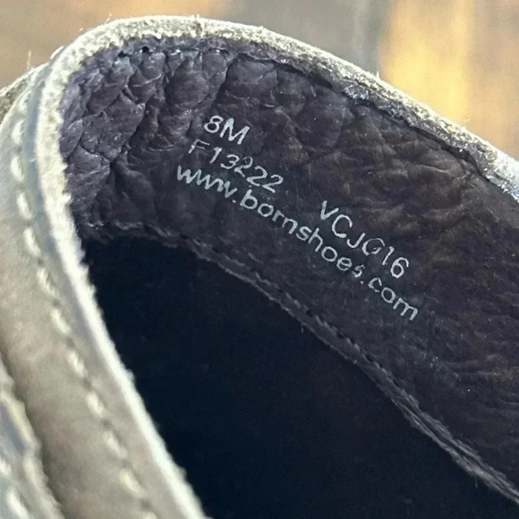 Born | “Skathi” Brown Distressed Leather Heeled Clogs with Braided Band - Picture 8 of 10